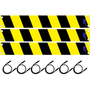 Highway hazard banners in black and yellow with bungee straps for Modular Guard System, suitable for tree surgeons.