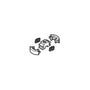 Clutch assembly complete for Stihl HS45 hedge trimmer, OEM part 4228 160 2000, genuine STIHL replacement parts.