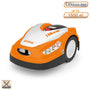 RMI 422P iMow robotic lawn mower by STIHL with sensors for all-round protection in garden care.