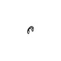 Replacement starter pawl clip for STIHL HL75 and HL75K hedgetrimmers, ensuring reliable operation.