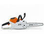 STIHL MSA 160 C-B cordless chainsaw, 12-inch blade, ideal for tree surgeons in noise-sensitive areas.