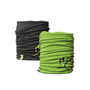 Reversible jersey neck warmer in lime and grey, ideal for tree surgeons and versatile for various styles.