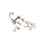 STIHL MS201TC-M replacement handle assembly diagram with labeled parts for easy reference.