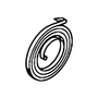 Replacement recoil spring for STIHL FR350 and FR450 brushcutters, ensuring reliable pull-start functionality.