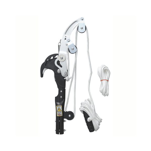 Sintung Lopper Hayauchi Pole Attachment with ratchet-operated cutting head and ropes for tree surgeon use.