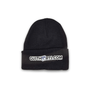Beanie Hat Black by Gustharts, featuring a cuffed design and logo, perfect for tree surgeon work and casual wear.