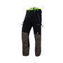 Breatheflex Pro Chainsaw Trousers Type A in black and grey with adjustable waist and breathable fabric.