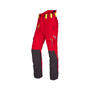 Breatheflex Chainsaw Trousers Type C in red and grey, designed for arborists with flexibility and protection.