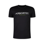 A black crew neck Arbortec t-shirt with short sleeves and the brand name 'ARBORTEC FOREstryewear' printed across the chest.