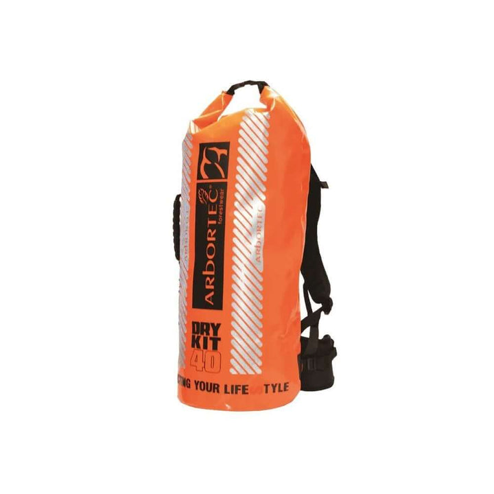 Viper DryKit Tube Climbing Backpack 40L in bright orange, waterproof design ideal for tree surgeons.