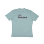 DMM Climb Now Work Later T-Shirt in light blue with logo on the back, perfect for climbers and tree surgeons.