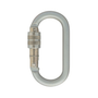 10mm Steel Oval Screwgate carabiner with a screwgate locking mechanism, ideal for professional rope access and rescue.