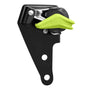 A black and green Edelrid Tree Cruiser Foot Ascender, a device used for climbing trees with a focus on safety and efficiency.