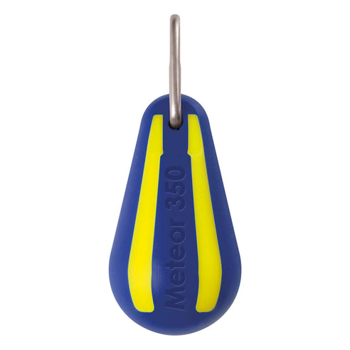 Meteor 350 throwbag designed for tree surgeons, featuring durable blue and yellow bi-density polyurethane shell.