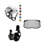 Petzl Vertex Vent Arborist Chainsaw Helmet with ear protection and visor accessories for tree surgeons.