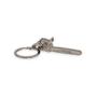 Gustharts MS500i Chainsaw Keyring - Detailed chrome die-cast chainsaw key fob for arborist enthusiasts.