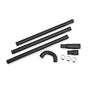 Blower gutter cleaning set components including pipes and nozzles for efficient cleaning by tree surgeons.