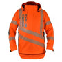 Harkie Defiance Smock Hi Vis Orange, durable waterproof jacket for tree surgeons and outdoor workers.