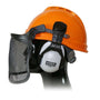 MSA chainsaw helmet kit for tree surgeons, featuring ear defenders and visor for safety in forestry work.