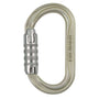 Petzl Oxan high-strength oval steel carabiner for tree surgeons and rescue professionals in demanding environments.