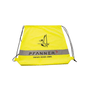 Yellow drawstring bag with Pfanner logo on a white background