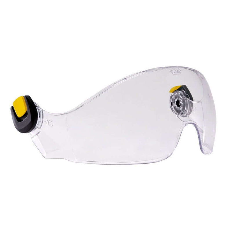 Petzl Vizir Face Eye Shield for arborists, roofers, and rescue teams providing clear protection against hazards.