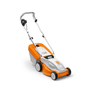 STIHL RME 235 Electric Lawn Mower with lightweight design, ideal for small lawns up to 300m², powered by 1.2kW motor.