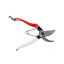 Okatsune bypass pruning shears with red and white handles designed for precision cuts, ideal for tree surgeons.