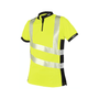 STEIN X25 VENTOUT Hi-Viz Yellow Short Sleeve shirt. High-visibility workwear with reflective stripes, breathable, moisture-wicking fabric for comfort