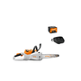 STIHL MSA 80 C-B cordless chainsaw with battery and charger, ideal for precision tree cutting tasks.