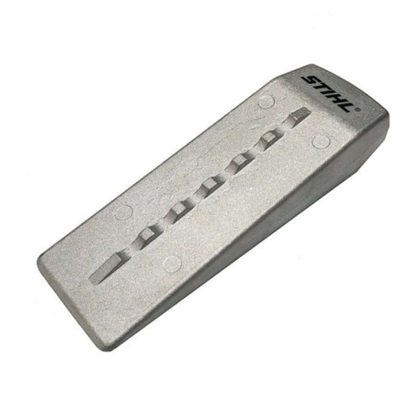 STIHL Aluminium Tree Felling Wedge for tree surgeons, durable with barbed grip for effective wood penetration.