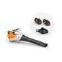STIHL BGA 30 cordless leaf blower with 2 batteries and charger, perfect for tree surgeons and home garden cleanup.