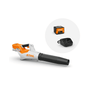 STIHL BGA 50 cordless leaf blower with battery and charger for efficient garden cleaning.