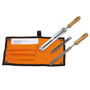 Stihl Chainsaw Chain Filing Kit with file holder, round and flat files, ideal for tree surgeons to maintain chainsaw blades.