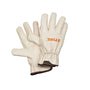 STIHL Dynamic Duro Forestry Work Gloves in leather, ideal for tree surgeons and gardening tasks, providing durability and comfort.