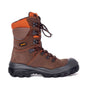 STIHL Dynamic S3 Leather Chainsaw Boots designed for tree surgeons with steel toe and slip-resistant sole.