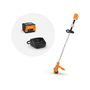 STIHL FSA 70 R cordless strimmer with battery and charger, ideal for quiet gardening and tree surgeon tasks.