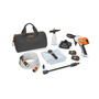 STIHL RCA 20 Cordless Pressure Washer kit including battery, accessories, and cleaning tools for versatile outdoor use.