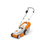 STIHL RME 235 Electric Lawn Mower with 33cm cutting width, ideal for small lawns and easy to maneuver.
