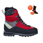 Arbortec Scafell Lite Red Chainsaw Boots Class 2 for tree surgeons, featuring durable design and free socks included.