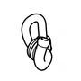 Illustration of a carabiner clip, commonly used for climbing and safety applications.