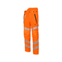 Sentinel Rail Hi-Viz Orange Chainsaw Trousers Type C for tree surgeons, featuring high-visibility design and reflective strips.