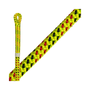 Sunburst Climbing Rope 11.7mm with spliced eye and bright yellow, red, and black strands for tree surgeons.