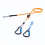 5.0m wire core lanyard complete kit with dual carabiners, designed for tree surgeons and work positioning.