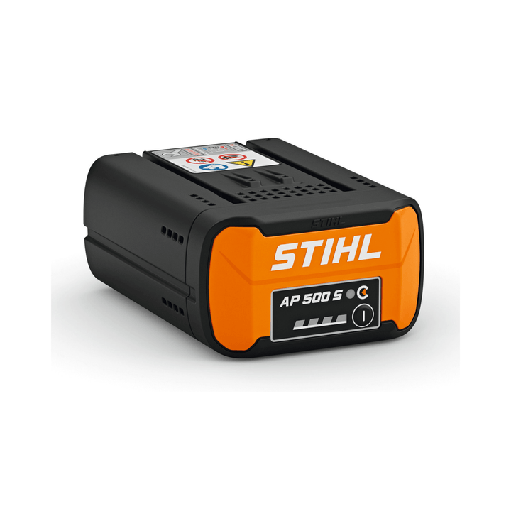 Stihl battery pack on a white background