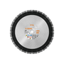 D-SB90N Diamond Cutting Wheel 12" on a white background, showcasing its design and features.