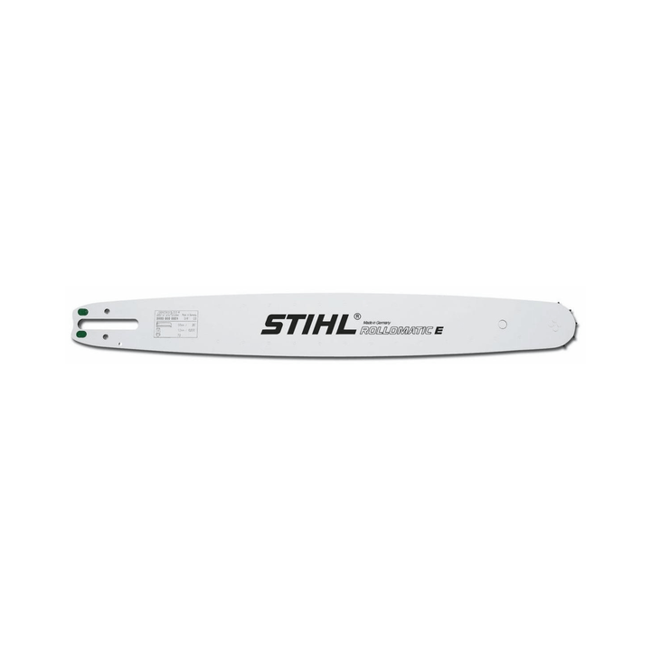 STIHL Rollomatic E Chainsaw Guide Bar 20" showing high stability and low weight for efficient cutting.