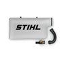 STIHL SHA 56 Collection Shredding Bag Attachment set with a zip and tube for efficient garden cleanup.