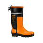 STIHL SPECIAL Rubber Chainsaw Boots Class 3 in orange, offering safety and comfort for forestry professionals.