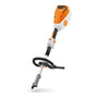 Stihl KMA 80 R: cordless tool engine.
Battery powered, for multiple attachments. Used for trimming, pruning, and garden maintenance